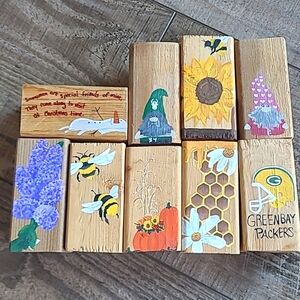 Handpainted wooden blocks! CAN BUY SEPARATELY!!